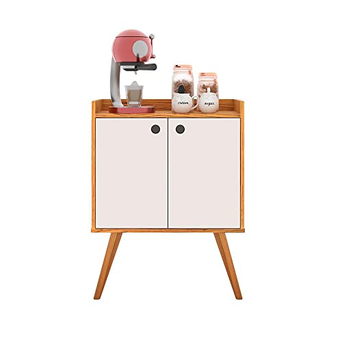 Aparador Buffet Retrô 2 Portas Alexa- Nature / Off White - Rpm Móveis