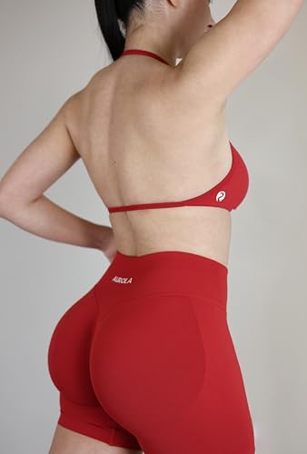 Image of AUROLA Influence Strappy Bra Sports Bras for Women, Backless Padded Impact Strappy Bra Workout Gym Yoga with Removable Cups