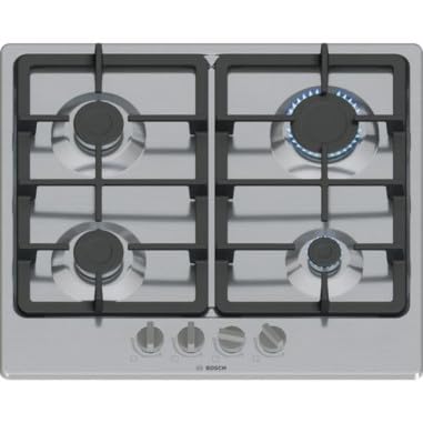 Bosch PGP6B5K90, Serie 4, Gaskochfeld, 4-flammig, 60 cm, Edelstahl