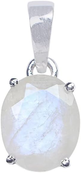 Miniatura 2 de Collar con colgante de plata de ley 925 con piedras preciosas para mujeres y niñas