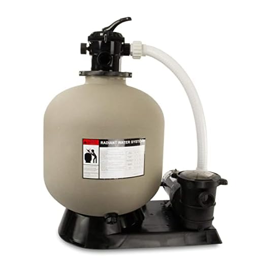 Rx Clear Radiant Complete Sand Filter System | for Above Ground Swimming Pool | Extreme Niagara 1.5 HP Pump | 22 Inch Tank | 220 Lb Sand Capacity | Up to 26,000 Gallons