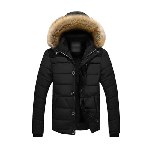 Veste d'extérieur épais homme manteau haut de gamme doublé laine