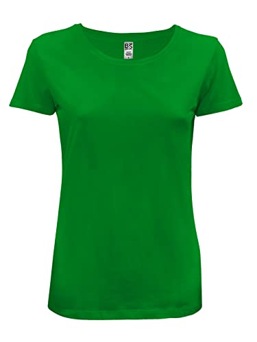 Chemagliette T Shirt Donna - Maglietta Manica Corta Cotone, Tshirt Maglia Maniche Corte da Lavoro, T-Shirt Tinta Unita Stampabili Girocollo, Maglia Basic Evolution T