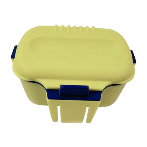 Mikikit Dual Layer Worm Bait Case Portable Fishing Bait Container with Ample Storage Convenient Waist Attachment for Easy Access Fishing Accessory for Organized Lure Storage