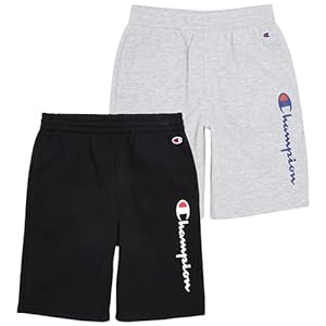 Champion Boys Shorts 2 Pack Athletic Fleece Short for Boys