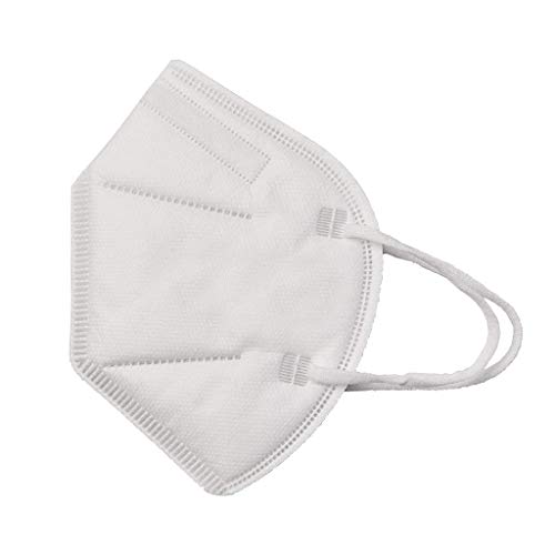 Pacote com 10/30/50, protetor de rosto, com laço elástico antipoeira MID1525, Branco Pacote Com 30 P