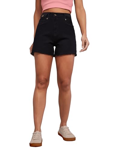 Short pour femme noir au design minimaliste et léger en taille S