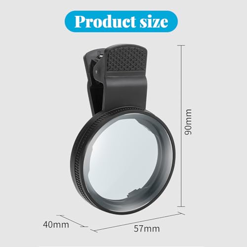 Image of Zolka 52mm Phone Camera Lens Filter Kit, CPL Polarizer Filter for Smartphone, Clip-On Mobile Camera Lens with Adjustable Mount, Anti-Glare HD Photography Accessory for Android & iPhone (1pc)