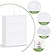 OUTUXED 100pcs 10x5x13in White Paper Gift Bags Kraft Large Paper Bags with Handles Bulk for Business, Shopping, Grocery, Retail, Birthday Wedding Party Favor, Merchandise