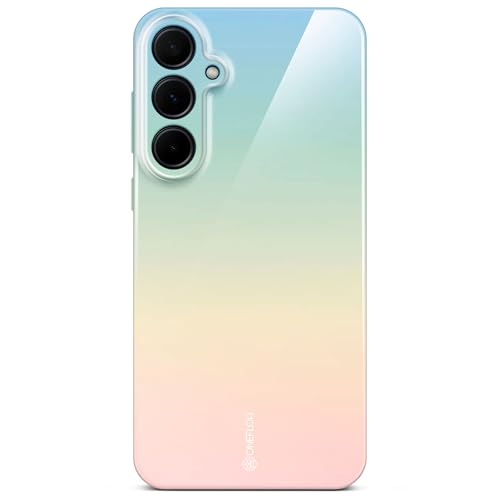 Coque rigide fine Samsung Galaxy A35 5G imprimée vert menthe rose