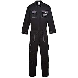 Monos De Trabajo En Amazon Portwest Buzo Bicolor Portwest Texo Contrast, Tamaño: M, Color: Negro, TX15BKRM