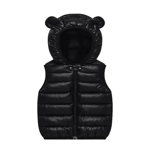Boys Girls Puffer Vest Zip Up Quilted Padded Sleeveless Hooded Warm Winter Coats Kids Cute Lightweight Down Jackets