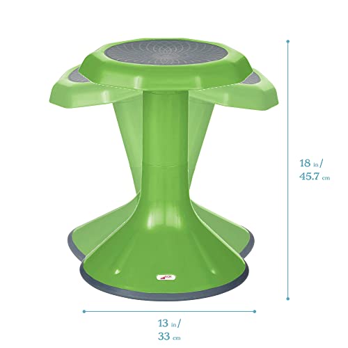 Image of ECR4Kids ACE Active Core Engagement Wobble Stool, 18-Inch Seat Height, Flexible Seating, Grassy Green