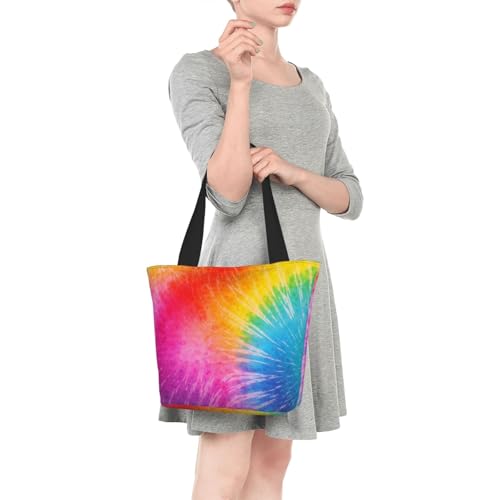 Bolso tote duradero para mujer con diseño tie dye miniatura 2