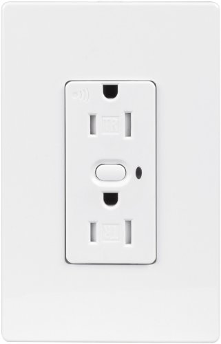 Eaton RFTR9505-TAW Tamper Resistant Z-wave Split Control Duplex Receptacle, 110v /15-Amp, Alpine White Finish