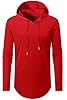 AIYINO Men's S-5X Long Sleeve Fashion Athletic Hoodies Workout Sweatshirt Hip Hop Pullover Hooded (5XL Red) #1
