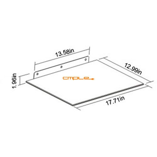 Cmple - Floating Wall Mount Tempered Glass Shelf For Dvd Player, Gaming Consoles, Tv Box, Cable Box, Projector And Other Av Devices Up To 17 Lbs - Black #TOP1