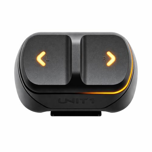 UNIT 1 Navigation Remote - Wireless Handlebar Controller for Turn Signals, Single Light, Double Light, and Brake Lights - USB-C Rechargeable and IPX6 Waterproof - Black