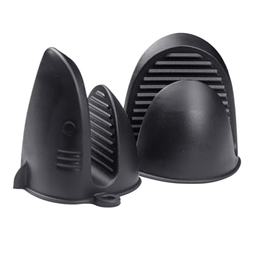 Silikon-Topflappen, hitzebeständige Haifisch-Form, Mikrowellen-Handschuh für Ofen, Dampfgarer, rutschfeste Schüssel-Greifer-Clips, Grillzubehör