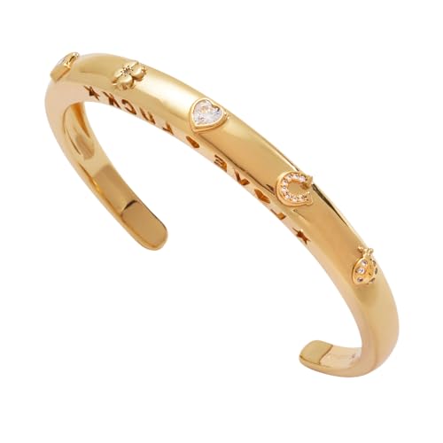 Alex and Ani Love and Luck Domed Open Cuff Bracelet