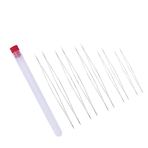 Gogogmee Needle Threader Tool Set 10pcs Handwork Beading Needles Kit Punch Needle Kit Jewelry Making Beads Bead Threader Solid Metal for Sewing Crafts Lovers