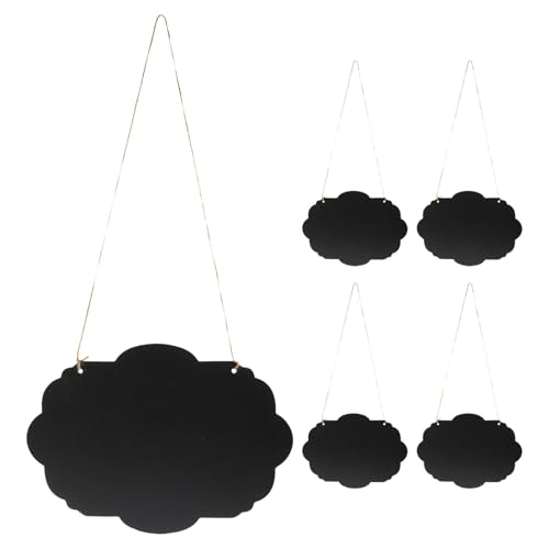 Tableau Noir Mural en Bois Lot de 5 Ardoises Double Face