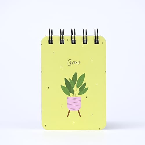 Image of Spiral Pocket Notebook (7.5 x 11 cm) | Cute Mini Notepad | Small Handy Notebook for School, Office & Personal Notes (Grow)