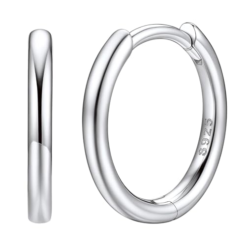 Boucles d'oreilles Argent 925 Homme Femme - Petites Créoles Huggie 16MM 18MM 20MM