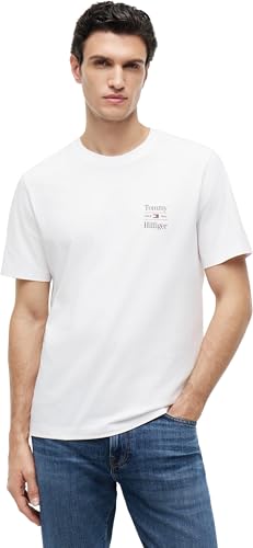 Tommy Hilfiger 2 Pack Chest Graphic Reg Tees Mw0MW45091 T-Shirt S/S, Mehrfarbig (Marineblau/Weiß), XS, Herren – Ansicht 7