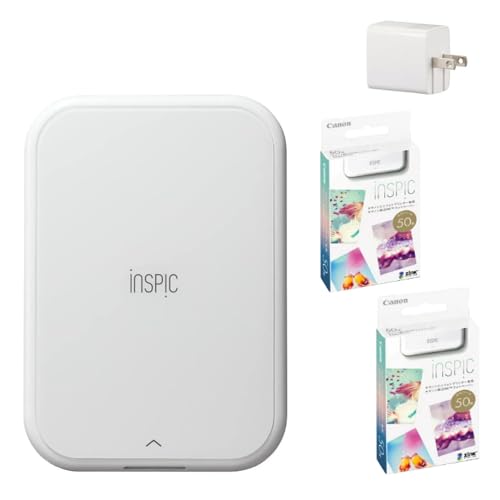 Canon iNSPiC ホワイト PV-223-WH フォトペーパー20枚×3 Amazon.co.jp: キヤノン フォトプリンタ スマホ用 iNSPiC PV-223