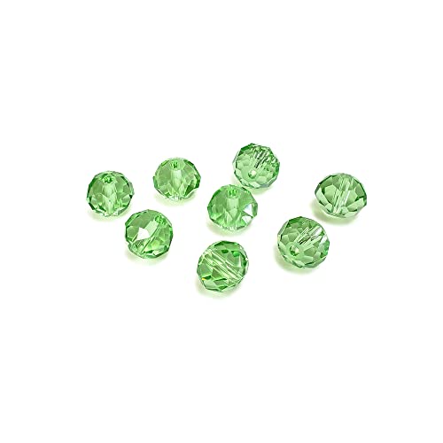 Image of 4mm Peridot Rondelle Glass Beads for Jewelry Making, Faceted Briolette Crytal Spacer Beads for Bracelet Necklace Earring, 1200pcs