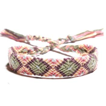 Bracelet d'amitié népalais tissé main : le cadeau porte-bonheur rose idéal