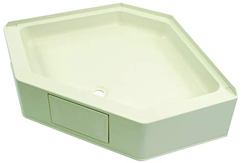 Lippert 301242 Better Bath 34" x 34" Neo Angle RV Shower Pan Center Drain Parchment - Thumbnail 7