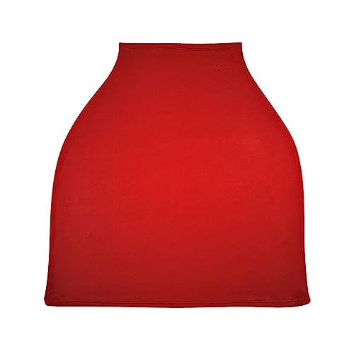 Image of Moudou Red Solid Color Baby Car Seat Cover, Soft Stretchy Infant Carseat Canopy Cover Newborn Nursing Breastfeeding Cover for Stroller, High Chair, Shopping Cart