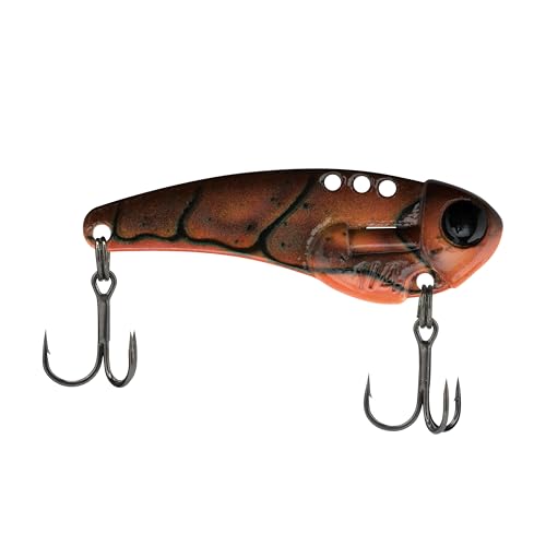 Berkley ThinFisher Fishing Lure, Brown Craw, 1/4 oz, Upgraded Cosmetics, Integrated Rattle Chamber, 3 Pull Points with Quick Change Snap, Custom Fusion19 Trebles