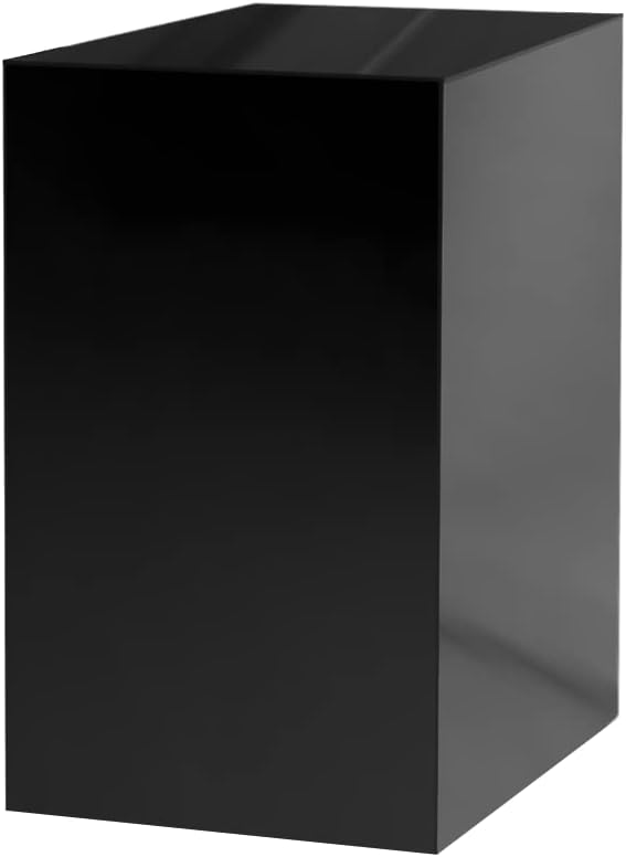 12" x 12" x 24" Acrylic Cube / Display 5 Sided Box Black