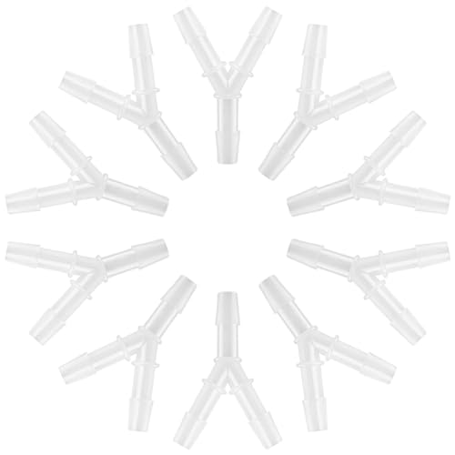 Oxygen Tubing Connectors Y Splitter (10 Packs) – Oxygen Therapy Cannula Connector Compatible with Standard Oxygen Tubing, Ideal for Home and Medical Use