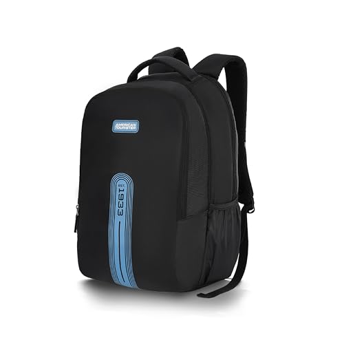 Image of American Tourister ACTON 02 Laptop Backpack, 33L with Spacious Interios and Multiple Compartments for Men and Women - Black