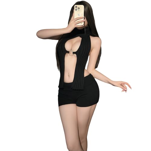 Suéter sexy de punto hueco para noches especiales y sesiones de fotos temáticas anime