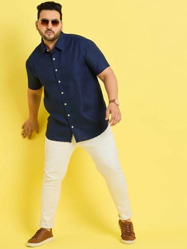 Image of Bigbanana Plus Size Men's Regular Fit Solid Shirt