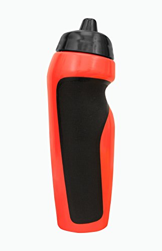 Image of Nivia Radar Sippers Bottle for Sports Cycling, 625ml (Red) 767 Polypropylene Performance Shin Guard, Set of 2 (Large, Black)