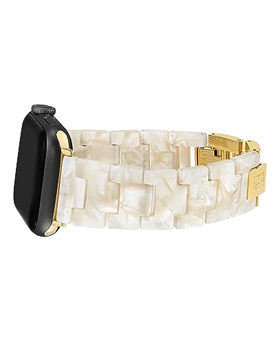 Anne Klein Women's Acetate Fashion Band for Apple Watch Secure, Adjustable, Apple Watch Band Replacement, Fits Most Wrists