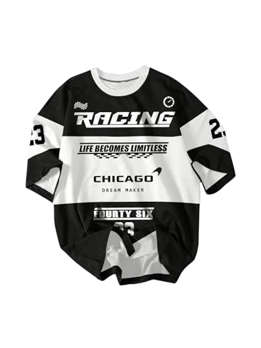 SOLY HUX Men's Color Block Letter Graphic Tees Crew Neck Short Sleeve T Shirt Summer Tops