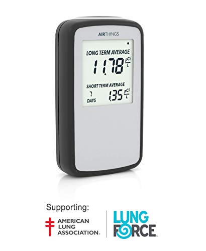 Corentium Home Radon Detector by Airthings 223 Portable, Lightweight, Easy-to-Use, (3) AAA Battery Operated, USA Version, pCi/L