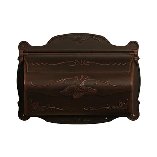 Special Lite Floral Horizontal Wall Mount Mailbox - Copper Aluminum Mailbox for Wall Mount - SHF-1001-CP
