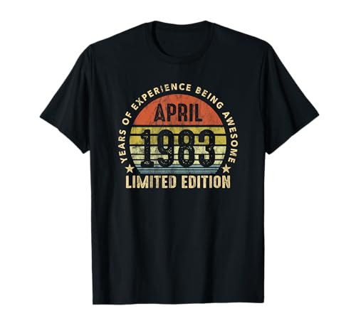 Born In April 1983 Sunset Limited Edition 42nd Birthday Camiseta