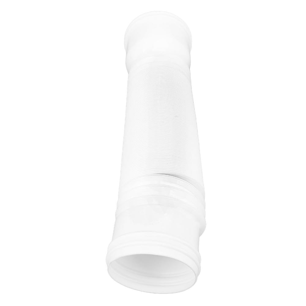 Tubo de drenaje extensible de polietileno, extensor de bajante ajustable grueso con diseño antisalpicaduras, conector de drenaje universal para villa al aire libre (blanco)