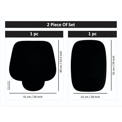 Image of AURAFRESH Car Seat Protector Cushions Cover, Airbag friendaly. (Black, 2PC Driver SEAT)