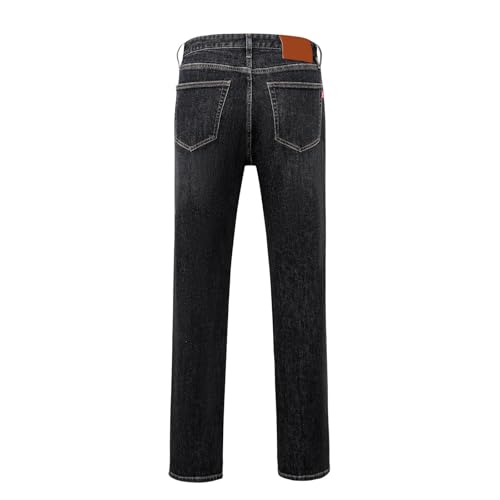 Men's Relaxed Straight Fit Stretch Jeans Mid-Rise Fashion Comfort Flex Denim2