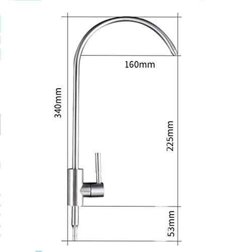 Robinet d'eau potable en acier inoxydable 360 brossé pour évier de cuisine - 3